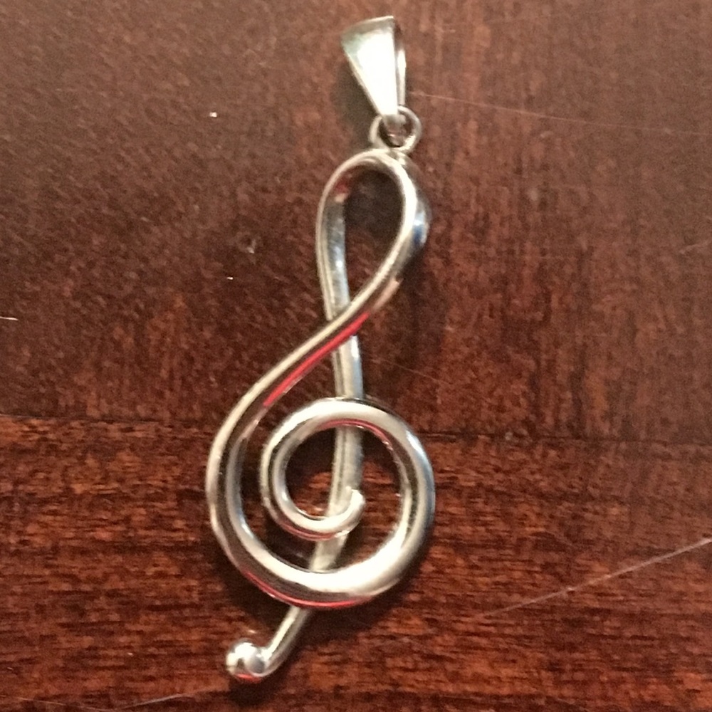 🎼 necklace charm||Silver||